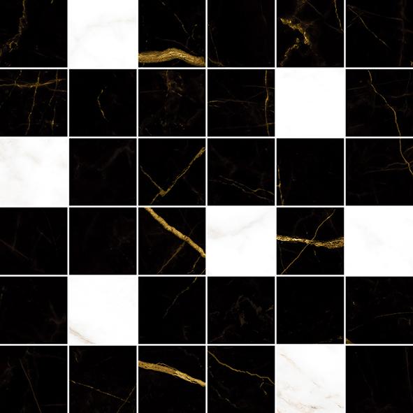Мозаика Laparet Century Real Мозаика, цвет чёрно-белый, поверхность матовая, квадрат, 300x300