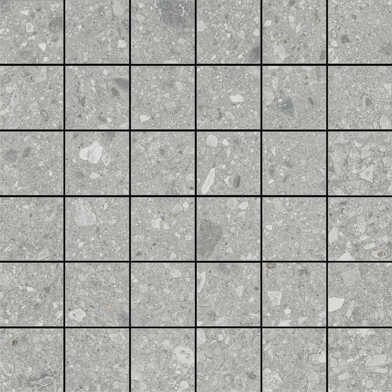 Мозаика Marazzi Italy Ceppo di Gre Mosaico Grey M0NN, цвет серый, поверхность матовая, квадрат, 300x300