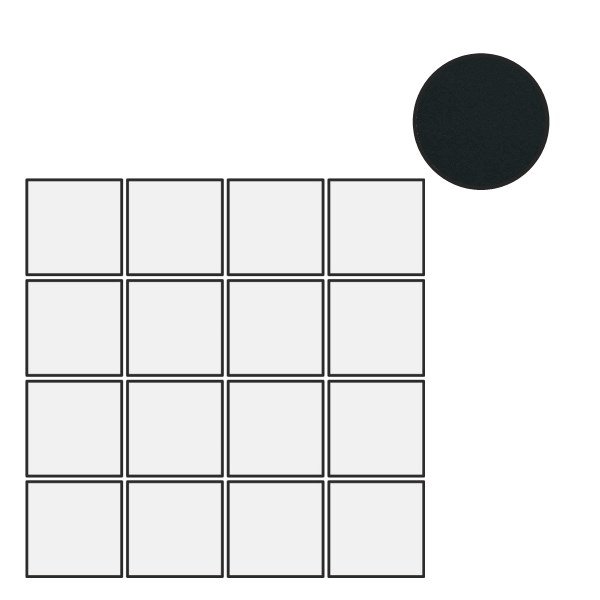 Мозаика Floor Gres B&W Marble Black High Glossy 6mm Mos (7,5X7,5) 751195, цвет чёрный, поверхность полированная, квадрат, 300x300