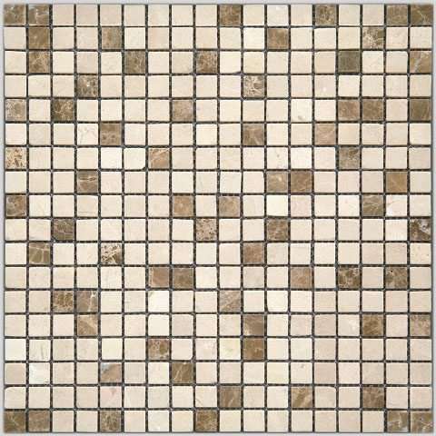 Мозаика Natural Mosaic I-Тilе (1,5X1,5) 4MT-07-15T, цвет разноцветный, поверхность матовая, квадрат, 298x298