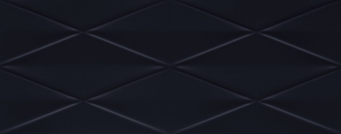 Керамическая плитка Tubadzin Abisso Navy Str, цвет чёрный, поверхность структурированная, прямоугольник, 298x748