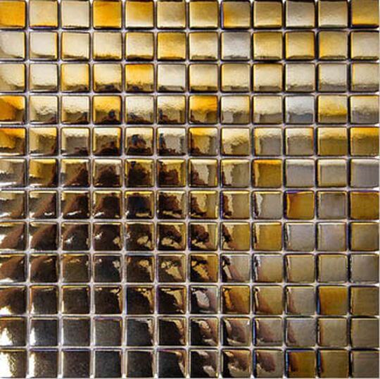 Мозаика Chakmaks 23x23 Vittorio, цвет жёлтый, поверхность глянцевая, квадрат, 301x301