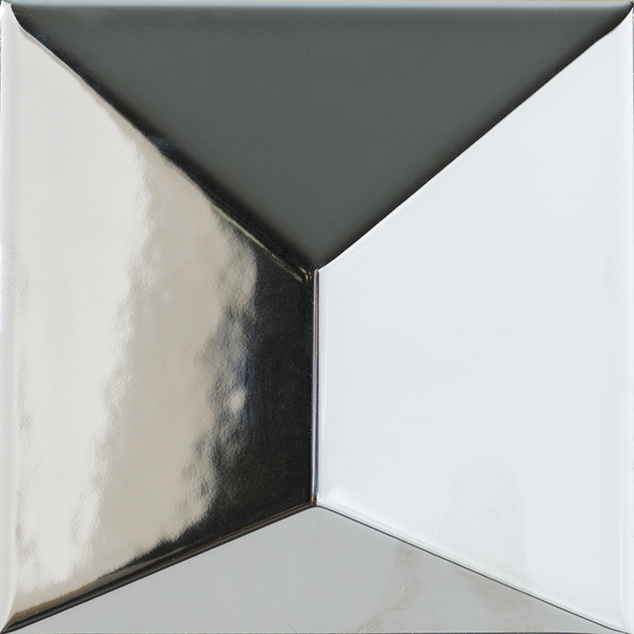 Керамическая плитка L'Antic Colonial Faces S3 Plata L138000391, цвет серый, поверхность матовая 3d (объёмная), квадрат, 125x125