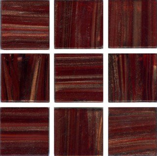 Мозаика Irida Space И10.145(6), цвет бордовый, поверхность глянцевая, квадрат, 318x318