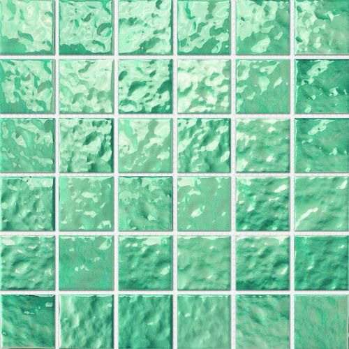 Мозаика NS Mosaic PW4848-23, цвет зелёный, поверхность глянцевая, квадрат, 306x306