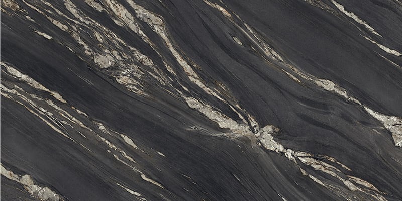 Широкоформатный керамогранит Graniti Fiandre Maximum Marmi Nero Damascato Lucidato, цвет коричневый чёрный, поверхность полированная, прямоугольник, 1500x3000