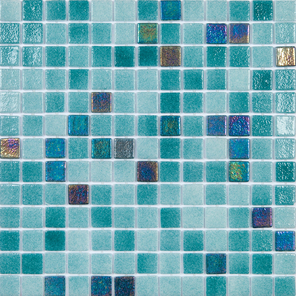 Мозаика Togama Pool&Wellness SPA Murano, цвет бирюзовый, поверхность глянцевая, квадрат, 340x340