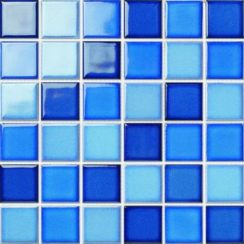Мозаика NS Mosaic PW4848-02, цвет синий, поверхность глянцевая, квадрат, 306x306
