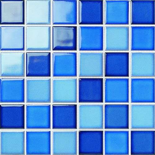 Мозаика NS Mosaic PW4848-02, цвет синий, поверхность глянцевая, квадрат, 306x306