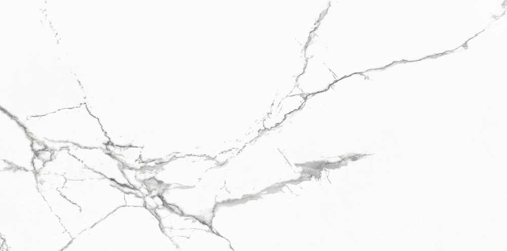 Керамогранит Realistik Statuario Venato Polished, цвет белый серый, поверхность полированная, прямоугольник, 600x1200
