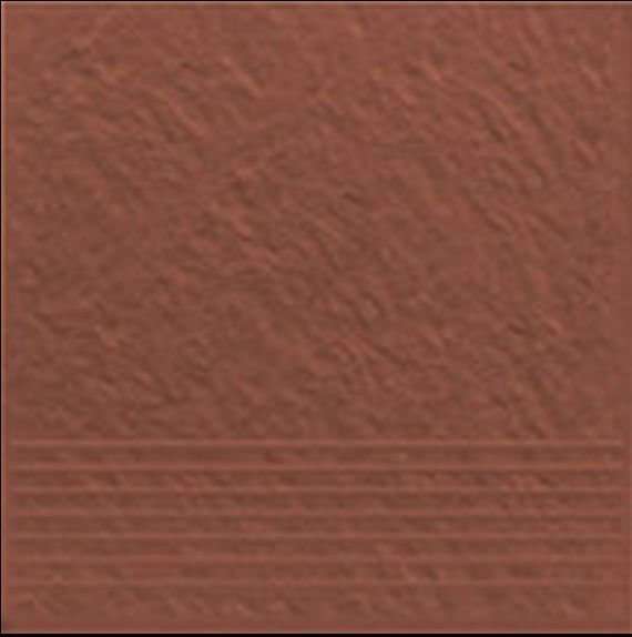 Ступени Opoczno Simple Red Stopnica Prosta Strukturalna 3-D, цвет терракотовый, поверхность структурированная, квадрат, 300x300