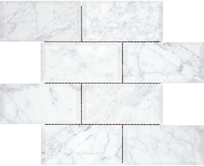 Мозаика L'Antic Colonial Athena Carrara Classico L241717681, цвет серый, поверхность матовая, под кирпич, 302x307