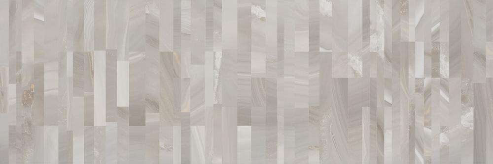 Декоративные элементы Serra Agatha Grey Decor, цвет серый, поверхность глянцевая, прямоугольник, 400x1200