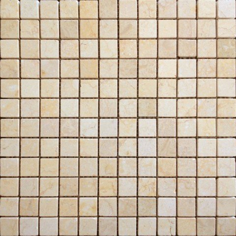 Мозаика Caramelle Mosaic Pietrine Botticino Pol 23X23 4mm, цвет бежевый, поверхность полированная, квадрат, 298x298