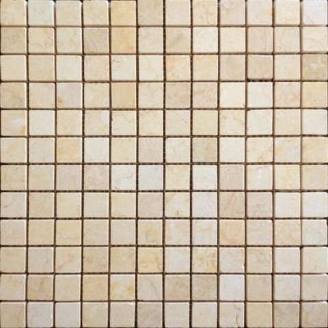 Мозаика Caramelle Mosaic Pietrine Botticino Pol 23X23 4mm, цвет бежевый, поверхность полированная, квадрат, 298x298
