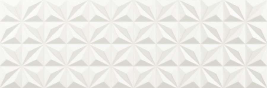 Керамическая плитка Zirconio Snow Glass Geo Glossy, цвет белый, поверхность глянцевая, прямоугольник, 300x900