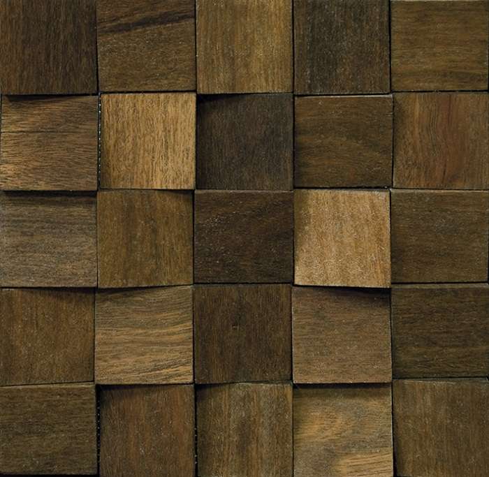 Мозаика L'Antic Colonial Wood Feel L108010211, цвет коричневый, поверхность матовая 3d (объёмная), квадрат, 300x300