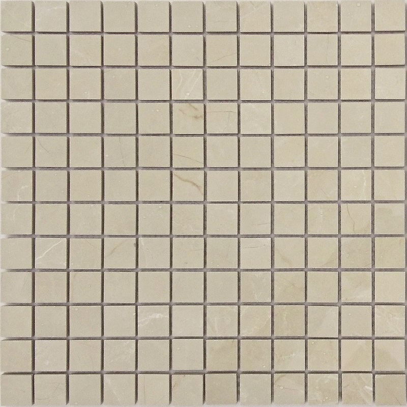 Мозаика Caramelle Mosaic Marble Porcelain Beige Pol 23x23, цвет бежевый, поверхность полированная, квадрат, 298x298