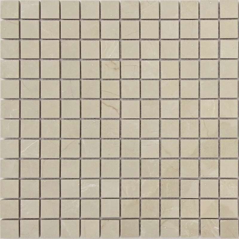 Мозаика Caramelle Mosaic Marble Porcelain Beige Pol 23x23, цвет бежевый, поверхность полированная, квадрат, 298x298