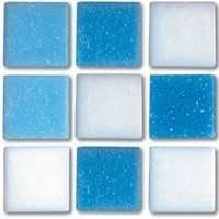 Мозаика JNJ Mosaic Интерьерные Cмеси 200x200 Light Blue, цвет голубой, поверхность глянцевая, квадрат, 200x200