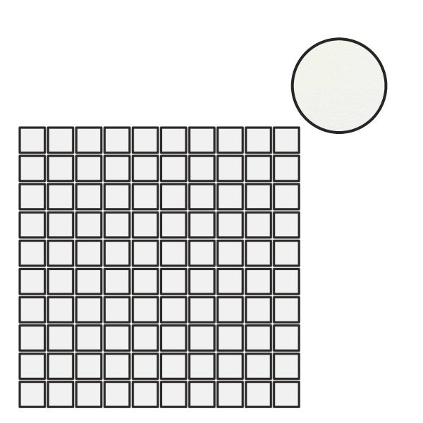 Мозаика Floor Gres B&W Marble White High Glossy Mosaico (3X3) 767376, цвет белый, поверхность полированная, квадрат, 300x300