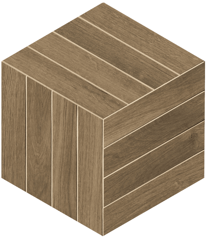 Мозаика Fap Fapnest Oak Cube Mosaico Matt fOBE, цвет бежевый, поверхность матовая, шестиугольник, 375x430