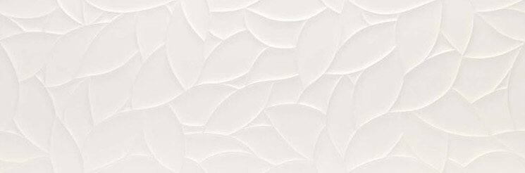 Керамическая плитка Marazzi Italy Essenziale Struttura Flora 3D Satinato MMFP, цвет белый, поверхность сатинированная 3d (объёмная), прямоугольник, 400x1200