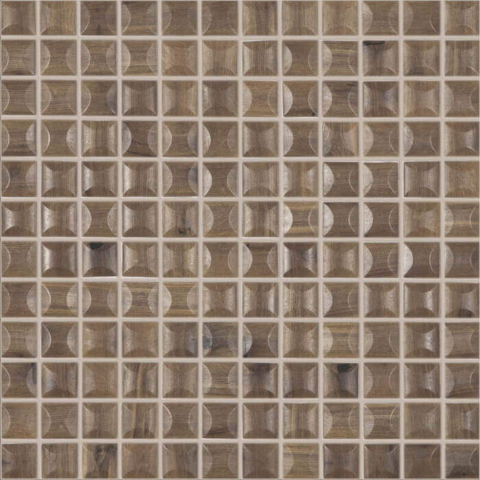 Мозаика Vidrepur Wood № 4204/В, цвет коричневый, поверхность матовая, квадрат, 317x317