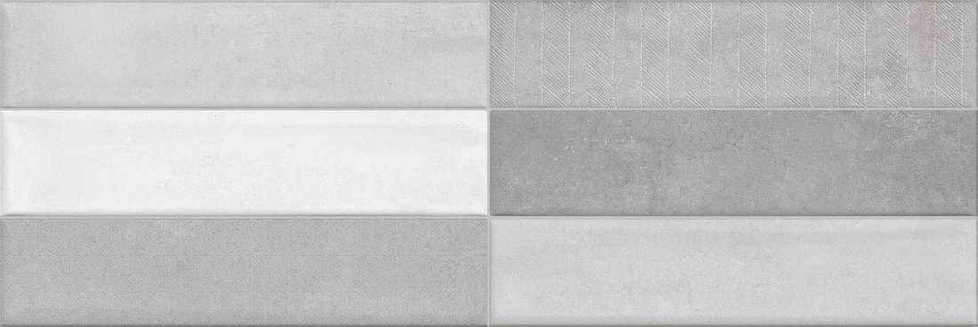 Декоративные элементы Undefasa Normandie Decorado Breton Gris Brick, цвет серый, поверхность матовая, прямоугольник, 250x750