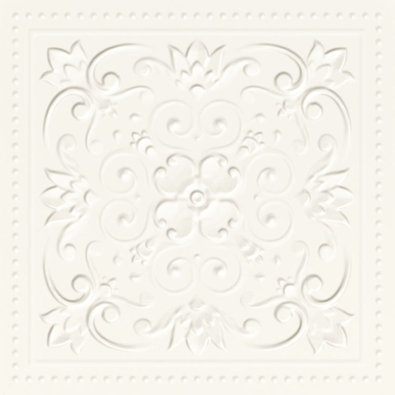 Керамическая плитка Paradyz Classy Chic Bianco Struktura B Sciana, цвет белый, поверхность матовая, квадрат, 198x198