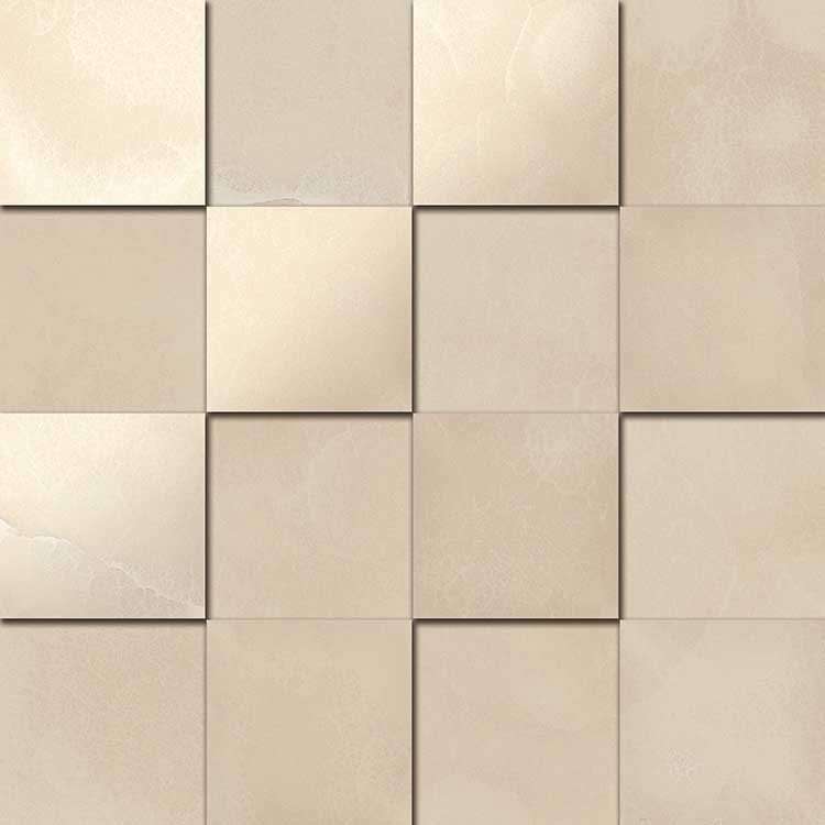 Мозаика Italon Charme Evo Onyx Mosaico 3D 620110000053, цвет бежевый, поверхность патинированная 3d (объёмная), квадрат, 300x300