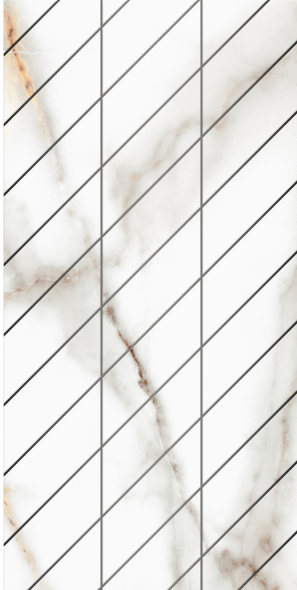 Мозаика Ametis By Estima Supreme Ferrum SM03 Corner Полированный 30x60x10 67307, цвет белый бежевый, поверхность полированная, прямоугольник, 300x600