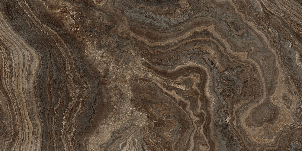 Керамогранит Naxos Rhapsody Brown Wave Lev Rett 117425, цвет коричневый, поверхность полированная, прямоугольник, 600x1200