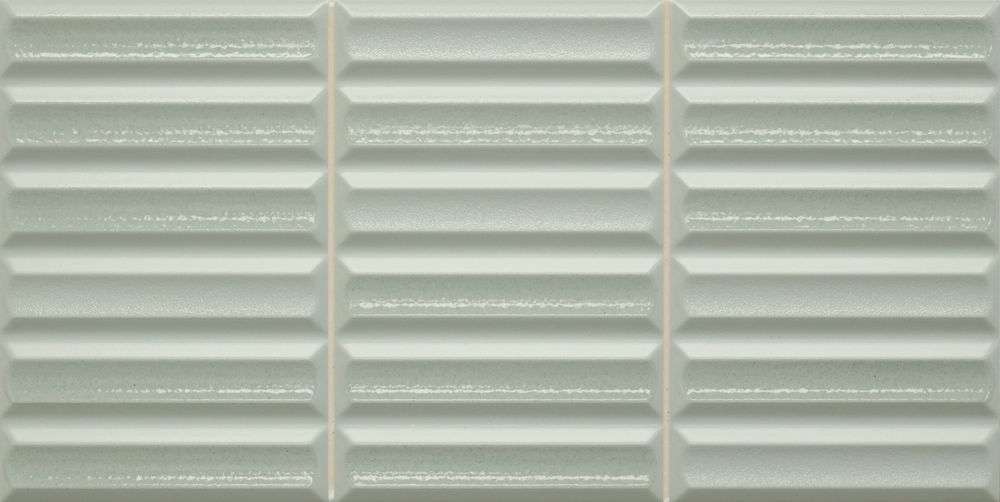 Керамическая плитка Harmony Moves Green, цвет зелёный, поверхность 3d (объёмная), прямоугольник, 200x400