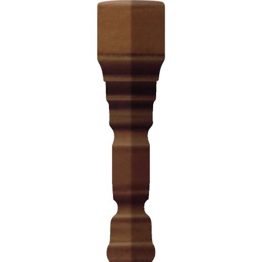 Спецэлементы Grazia Epoque Ang. Terminale Deco Caramel Craquele TEAD7, цвет коричневый, поверхность глянцевая, квадрат, 120x20