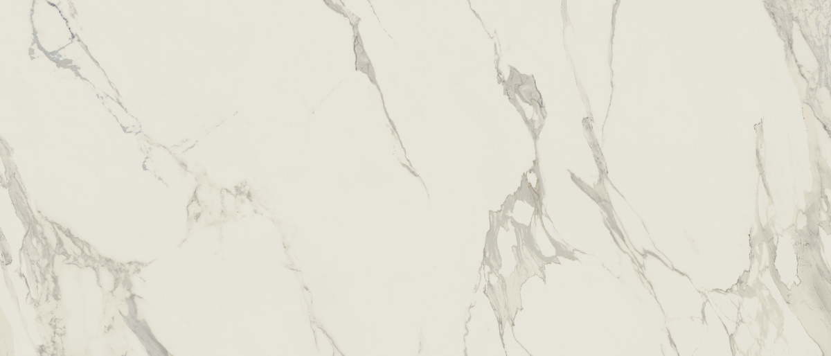 Широкоформатный керамогранит Caesar Anima Calacatta Oro Silk AbNE, цвет белый, поверхность матовая, прямоугольник, 1200x2780