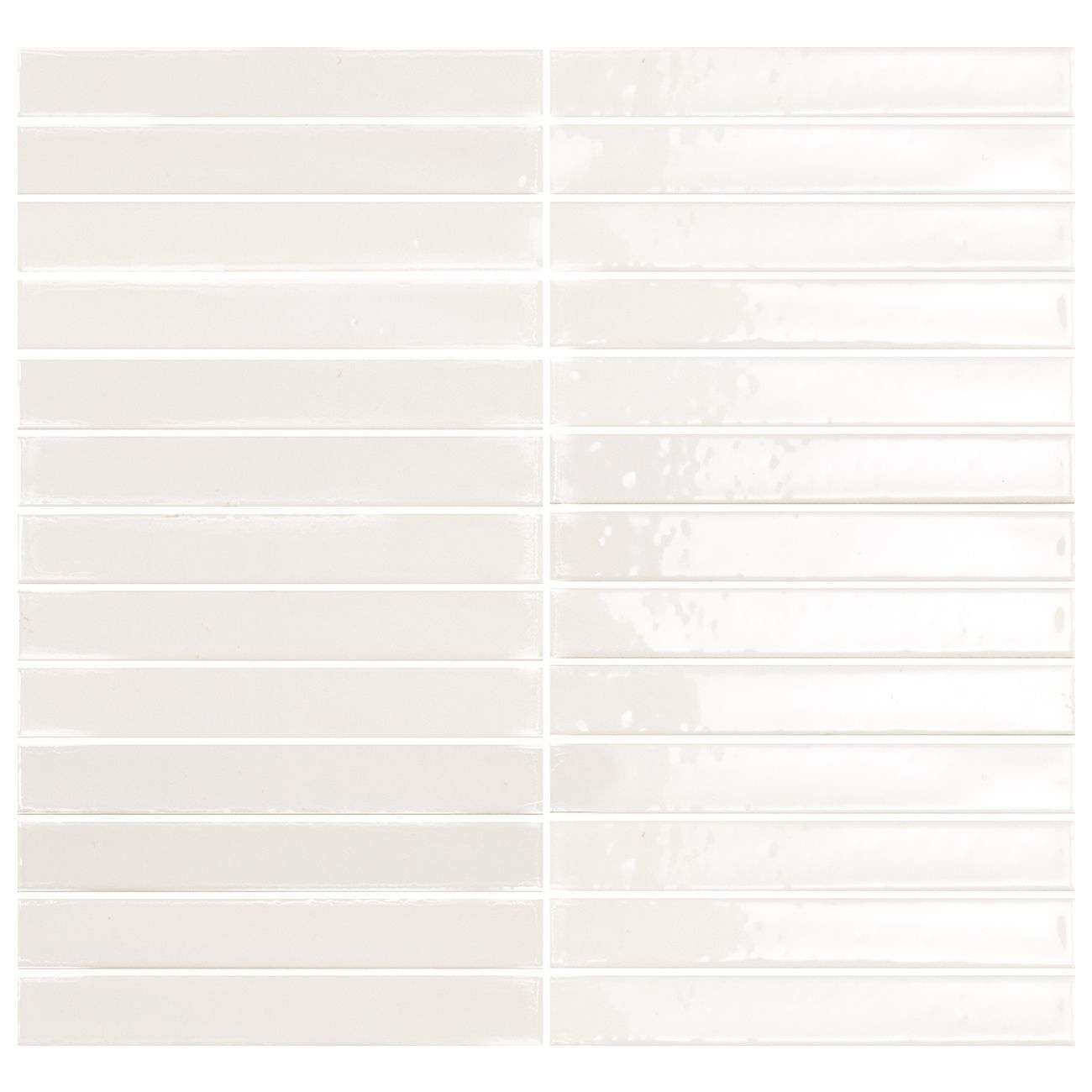 Мозаика Amadis Short Stick Blanco Multitono 8436552229385, цвет бежевый, поверхность глянцевая, прямоугольник, 280x300