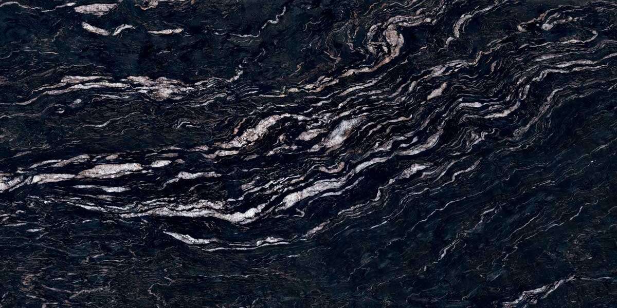 Керамогранит ABK Sensi Gems Titanium Black Ret 0005655, цвет чёрный, поверхность матовая, прямоугольник, 600x1200