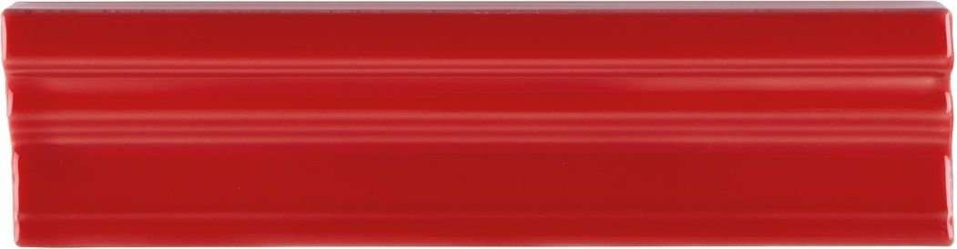 Бордюры Adex ADRI5057 Cornisa Monaco Red, цвет красный, поверхность глянцевая, прямоугольник, 50x200