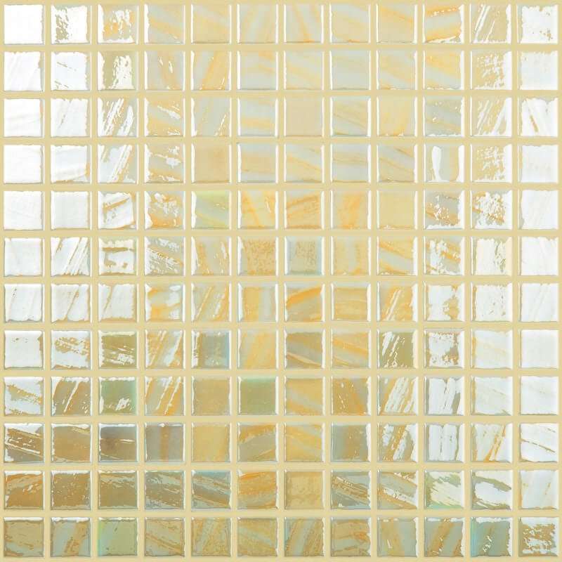 Мозаика Vidrepur Titanium № 720, цвет жёлтый, поверхность глянцевая, квадрат, 317x317