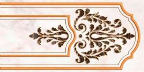 Вставки Нефрит керамика Пастораль 04-01-1-10-03-06-460-1, цвет бежевый, поверхность глянцевая, прямоугольник, 500x250