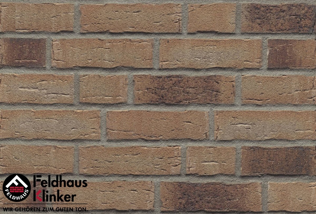 Клинкер Feldhaus Klinker Sintra Geo R679NF11, цвет коричневый, поверхность матовая, под кирпич, 71x240