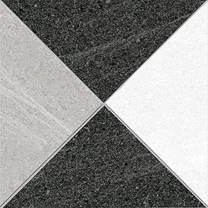 Декоративные элементы Vives Seine Seguin-R Grafito, цвет чёрно-белый, поверхность матовая, квадрат, 150x150
