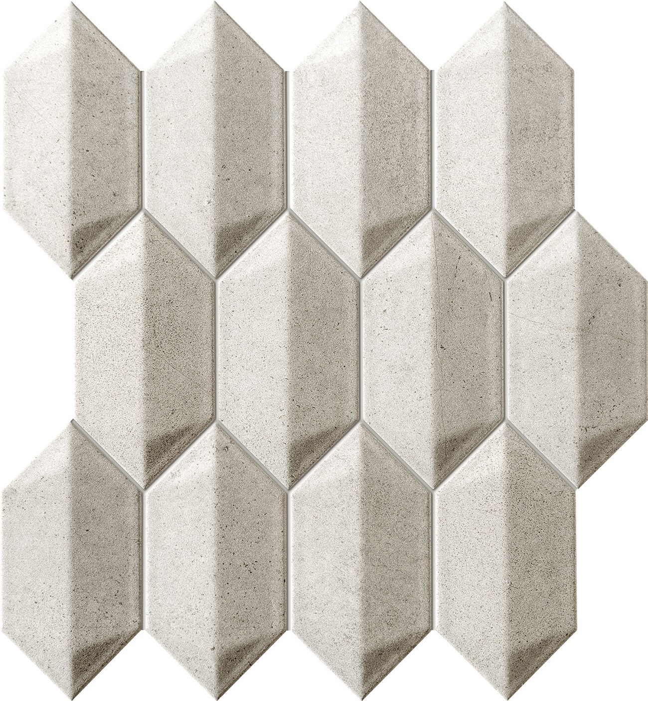 Мозаика Tubadzin Bellante Grey, цвет серый, поверхность матовая, прямоугольник, 265x291