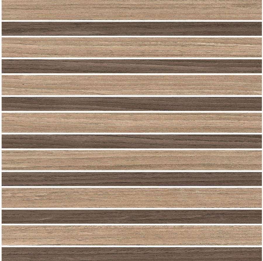 Керамогранит Casa Dolce Casa Nature Mood Stripes Mix 2 Comforft 775395, цвет коричневый, поверхность матовая, квадрат, 400x400