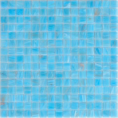 Мозаика Alma Mosaic Stella STN530-2, цвет бирюзовый, поверхность глянцевая, квадрат, 327x327