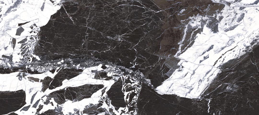 Керамогранит Roberto Cavalli Lush Noir Antique Lux 500882, цвет чёрно-белый, поверхность полированная, прямоугольник, 594x1190