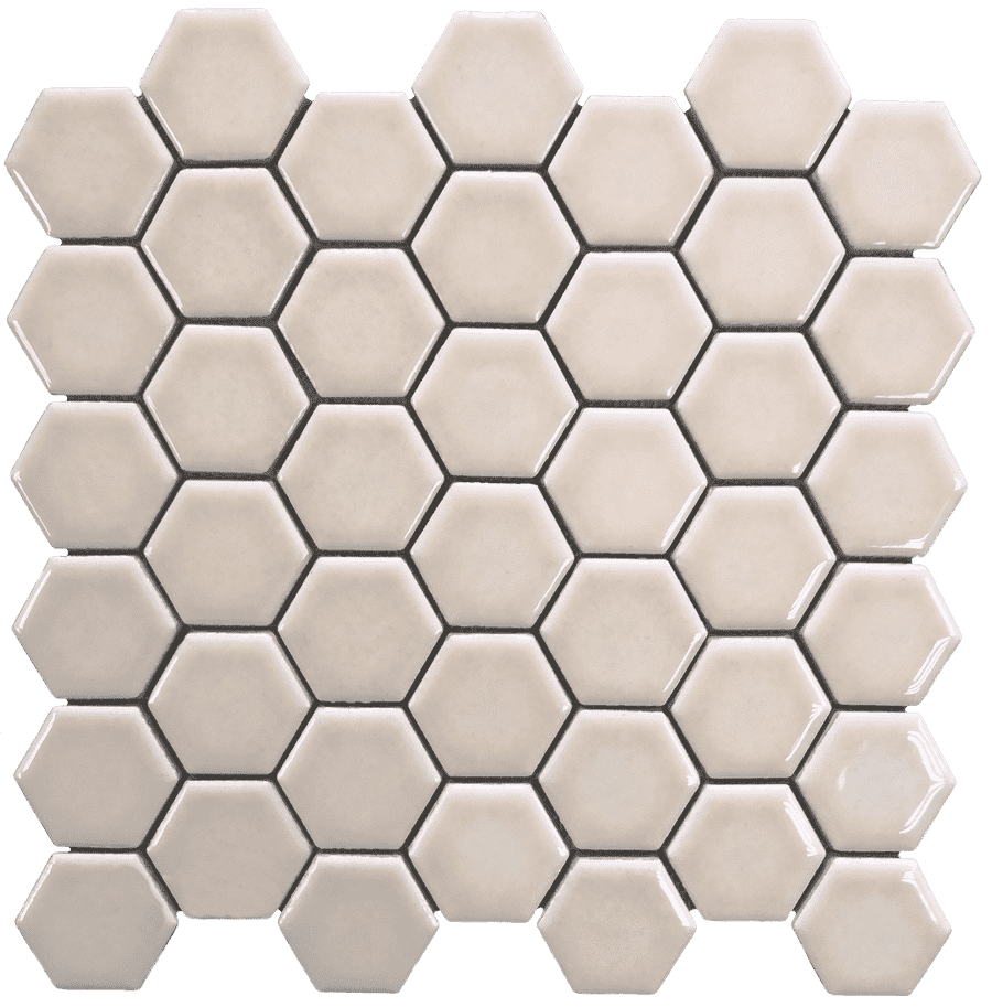 Мозаика Bars Crystal Mosaic Mosaico Beige Hexagon, цвет бежевый, поверхность глянцевая, квадрат, 301x301