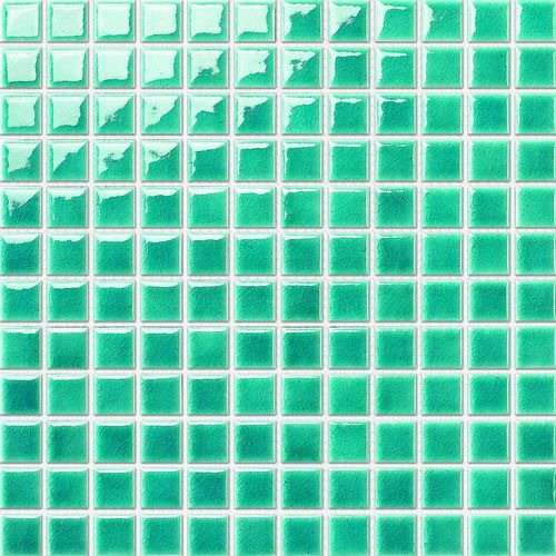 Мозаика NS Mosaic PW2323-11, цвет зелёный, поверхность глянцевая, квадрат, 300x300