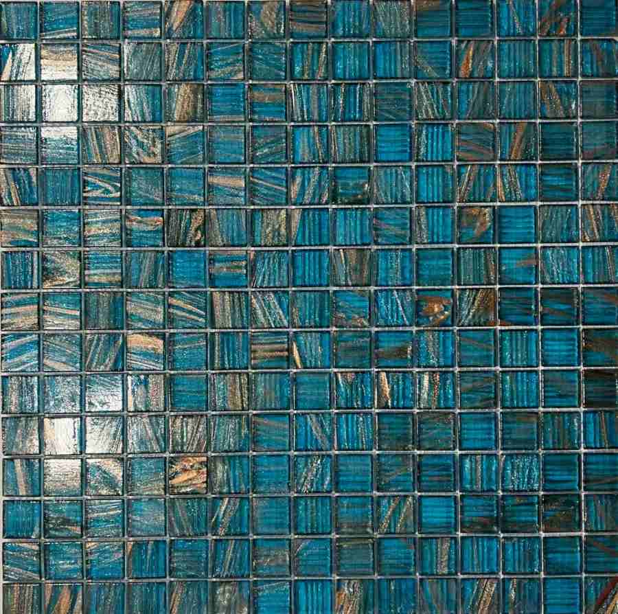 Мозаика Pixel Mosaic PIX128 Стекло, цвет синий, поверхность глянцевая, квадрат, 316x316